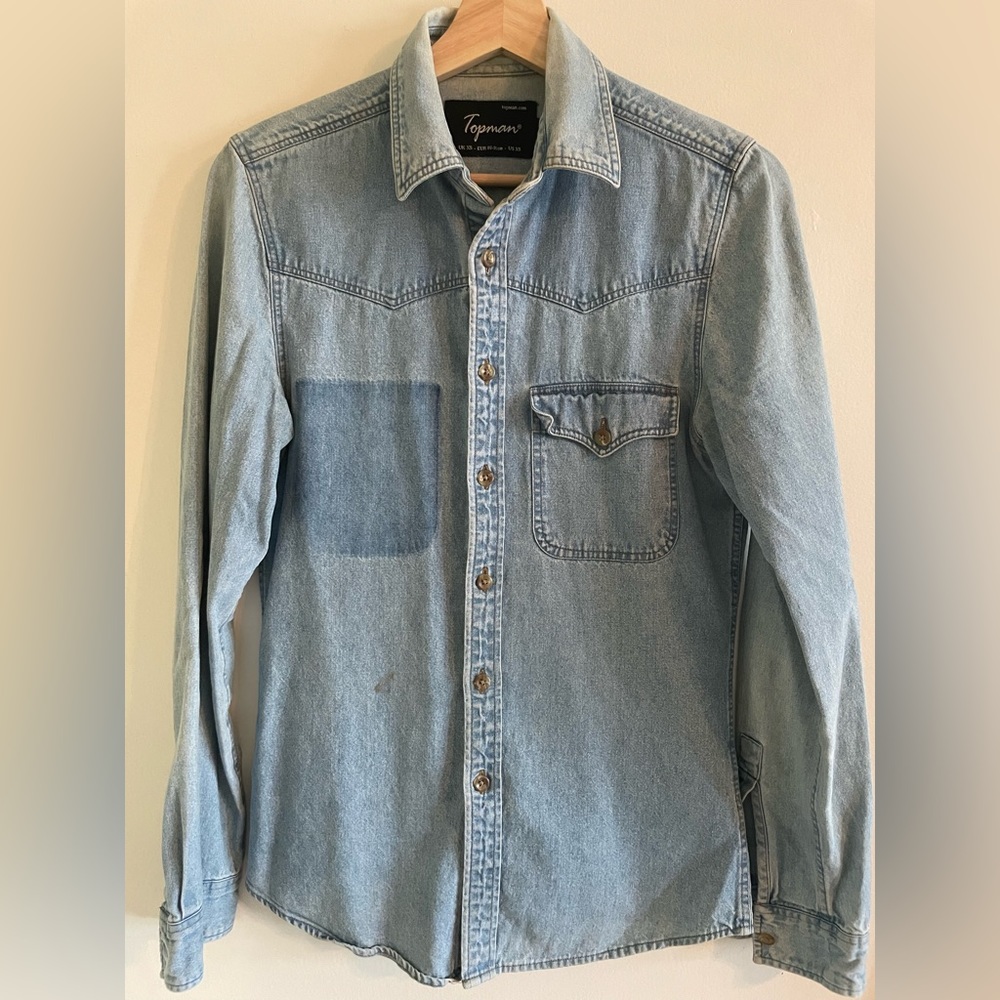 Topman denim button down L/S